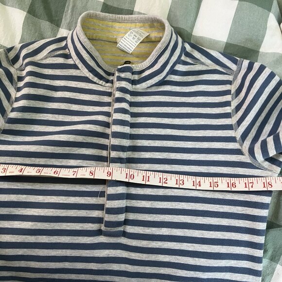 Seasalt Keynote 1/2 Zip Shirt Women 8 Eco Organic Cotton Nautical Stripe Coastal - Picture 4 of 9